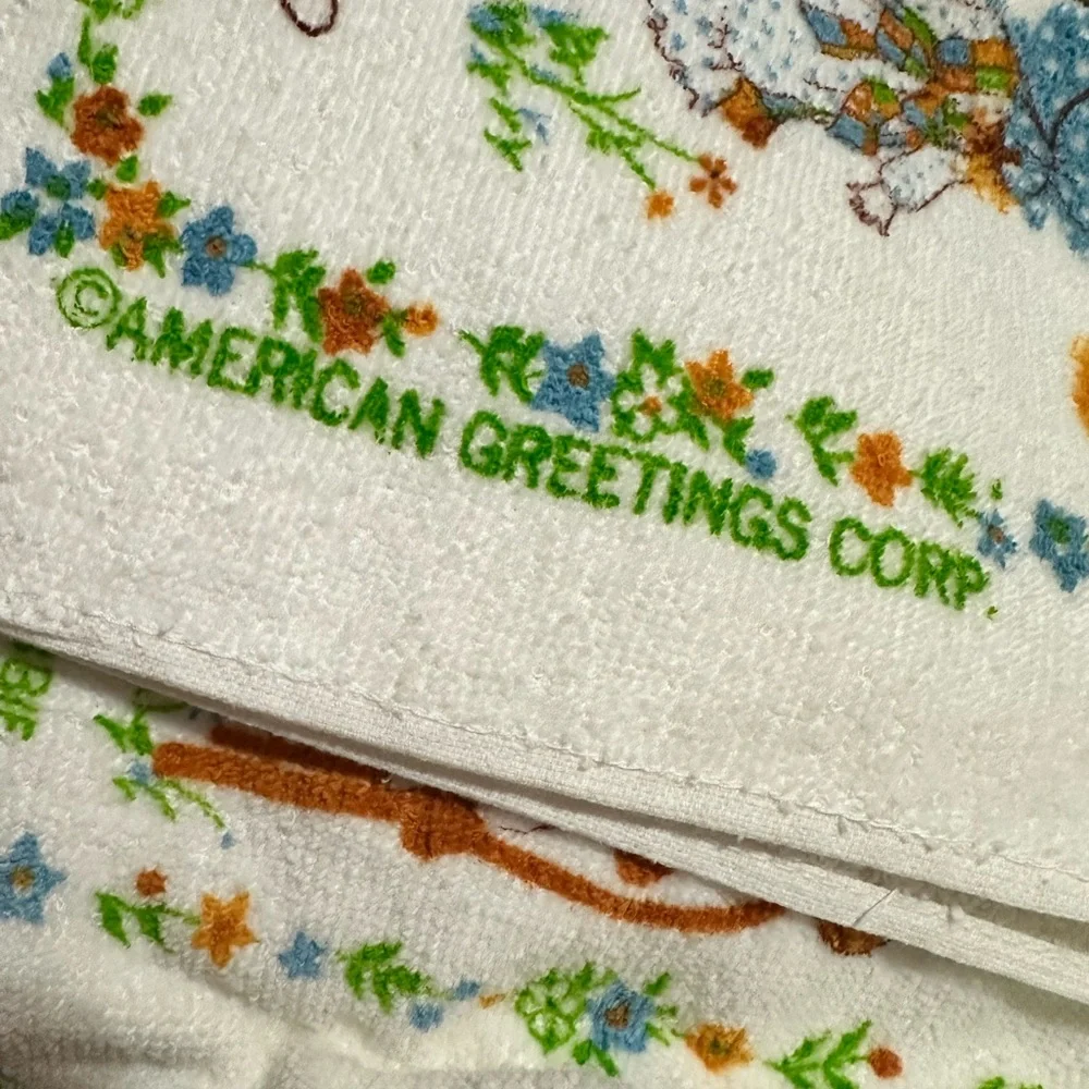 Vintage cannon HOLLY HOBBIE kids bath towel made in USA American greetings